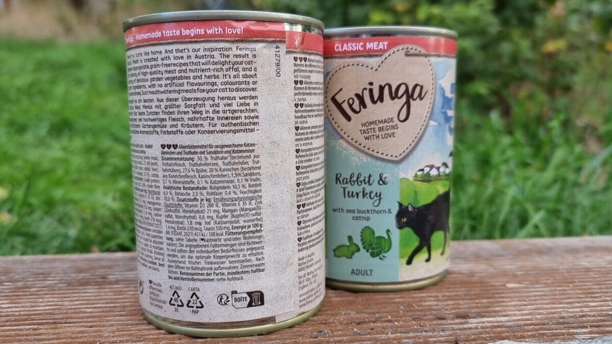 Feringa Katzenfutter Deklaration der Zutaten